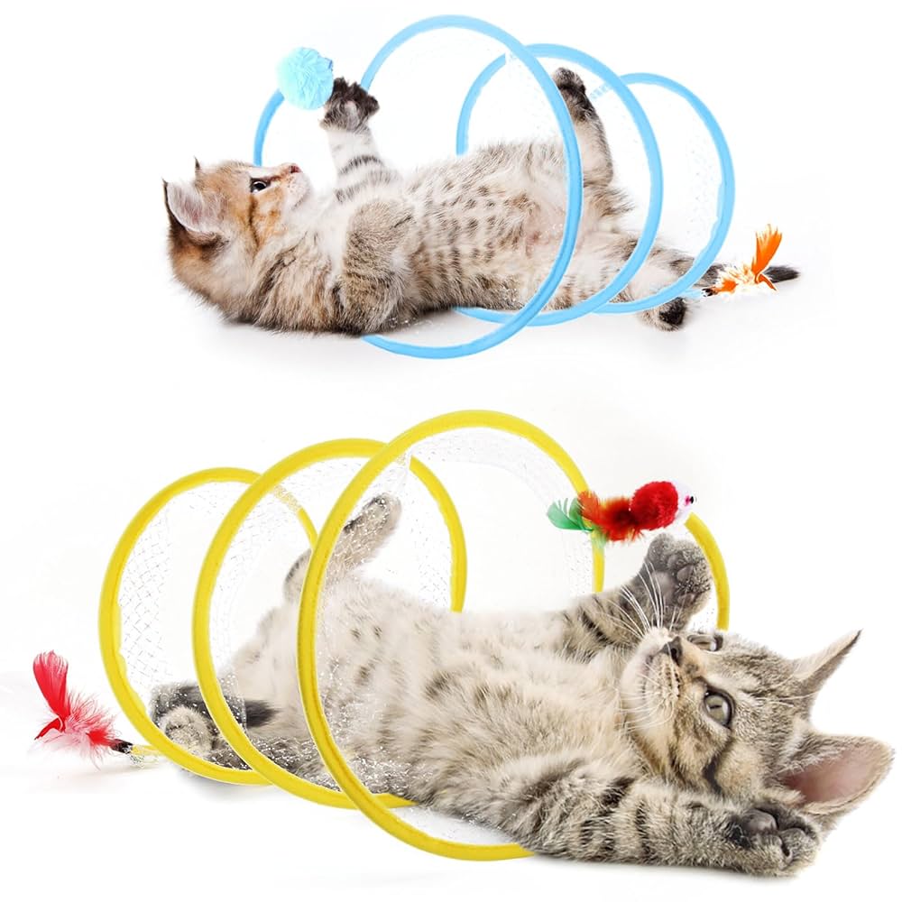 KIVRIMLI SPİRAL KEDİ OYUN TÜNELİ